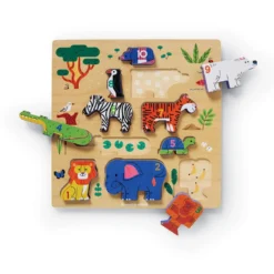 Crocodile Creek 123 Zoo 10-Piece Wood Puzzle For Kids