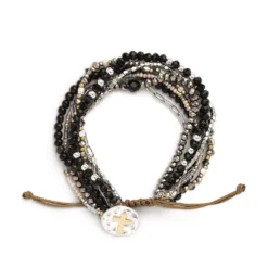 Demdaco Your Journey Layered Black Prayer Bracelet
