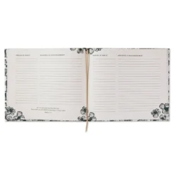 Hallmark In Loving Memory Floral Funeral Guest Book -Hallmark Toys Shop Black and White Floral Guest Book for Funeral 1BMK1609 04