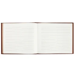 Hallmark Brown Hexagonal Pattern Guest Book -Hallmark Toys Shop Brown Faux Leather Geometric Pattern Guest Book 1EDY3152 03