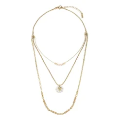 Demdaco Champagne Your Journey Layered Love Necklace, 24"
