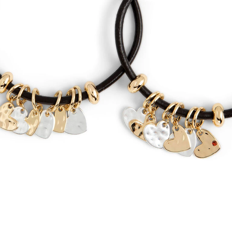 Demdaco Giving Collection Heart Charm Bracelets, Set Of 2 1 Demdaco Giving Collection Heart Charm Bracelets, Set Of 2