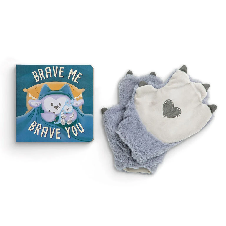 Demdaco Brave Me Brave You Board Book & Monster Mittens Gift Set 1 Demdaco Brave Me Brave You Board Book & Monster Mittens Gift Set