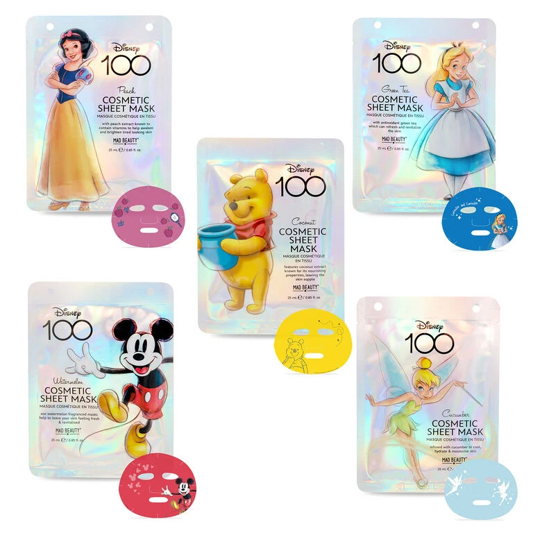 Mad Beauty Disney 100-Year Celebration Face Mask Collection, Set Of 5 1 Mad Beauty Disney 100-Year Celebration Face Mask Collection, Set Of 5