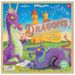 Eeboo Dragons Slips And Ladders Board Game