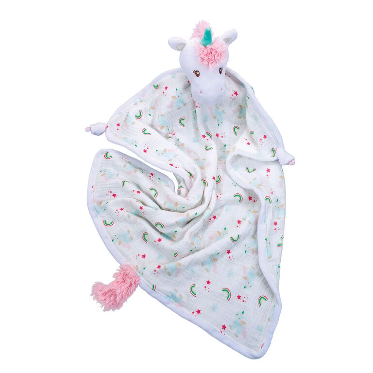 Douglas Cuddle Toys Emilie Unicorn Blanki Lovey Baby Blanket, 24" 1 Douglas Cuddle Toys Emilie Unicorn Blanki Lovey Baby Blanket, 24"