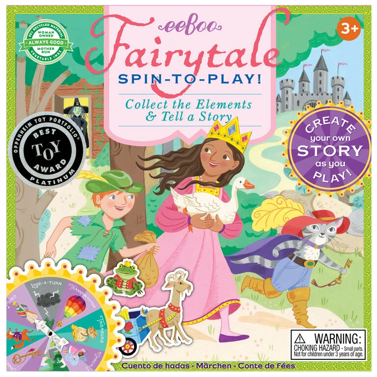 Eeboo Fairytale Spin-to-Play Storytelling Game 1 Eeboo Fairytale Spin-to-Play Storytelling Game