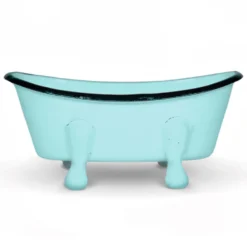 Finchberry Blue Metal Farmhouse Bathtub Soap Dish