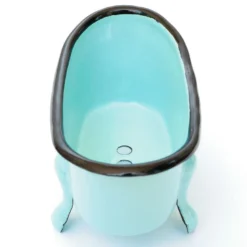 Finchberry Blue Metal Farmhouse Bathtub Soap Dish -Hallmark Toys Shop Finchberry Blue Metal Bathtub Soap Dish 9155BLUE 03