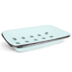 Finchberry Blue Metal Farmhouse Soap Dish, 2 Pieces