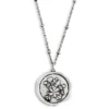 Floral Charm Dear You Mom Necklace, 17.5"
