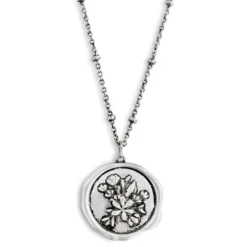 Floral Charm Dear You Mom Necklace, 17.5"