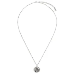 Floral Charm Dear You Mom Necklace, 17.5" -Hallmark Toys Shop Floral Design Silver Charm Necklace 1005060050 03