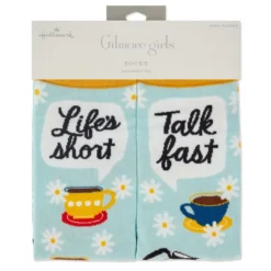 Hallmark Gilmore Girls Life's Short, Talk Fast Crew Socks -Hallmark Toys Shop Gilmore Girls Lifes Short Talk Fast Crew Socks 1PCL1011 04