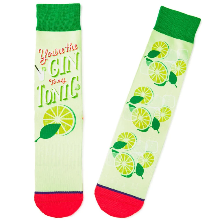 Hallmark You’re The Gin To My Tonic Fun Crew Socks 1 Hallmark You’re The Gin To My Tonic Fun Crew Socks