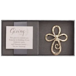 Gold Cross Giving Pin