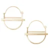 Gold Saturn Hoop Earrings