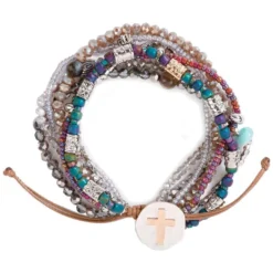 Grey Your Journey Layered Prayer Bracelet