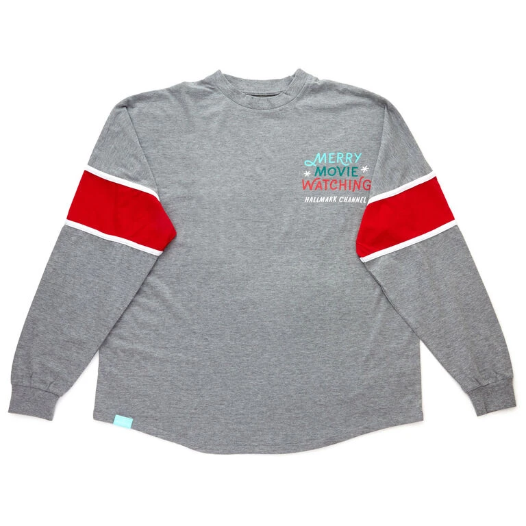 Hallmark Channel Merry Movie Watching Long Sleeve Jersey, X-Large 1 Hallmark Channel Merry Movie Watching Long Sleeve Jersey, X-Large