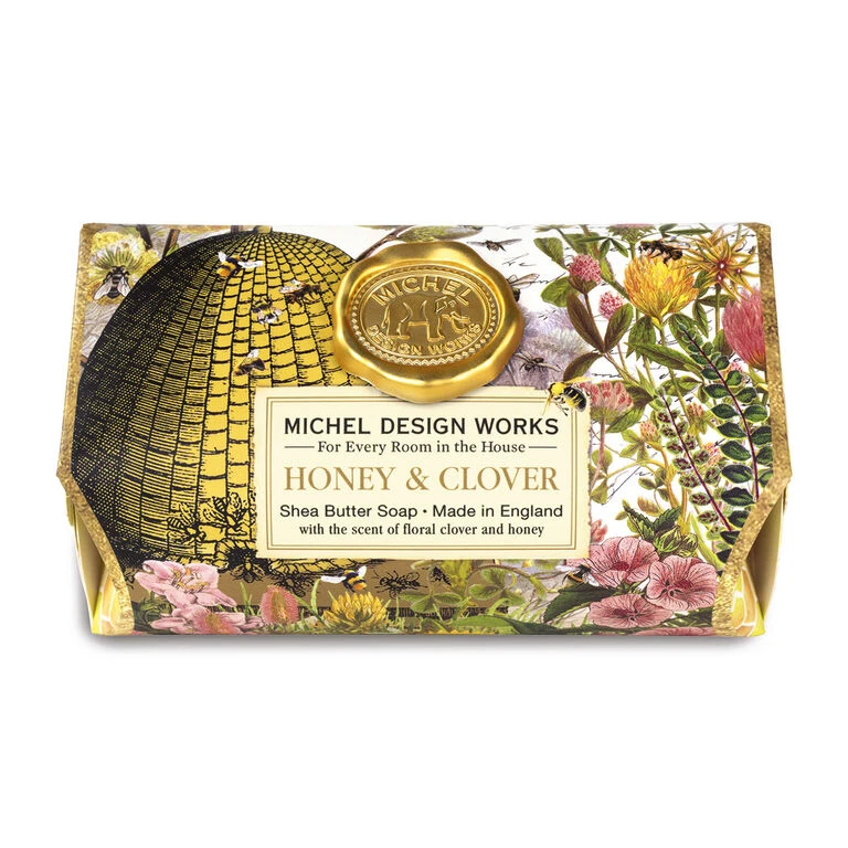 Michel Design Works Honey & Clover Scented Bath Soap Bar, 8.7 Oz. 1 Michel Design Works Honey & Clover Scented Bath Soap Bar, 8.7 Oz.