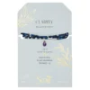 Silver, Lapis And Amethyst Wrap Bracelet/Necklace With Teardrop Charm