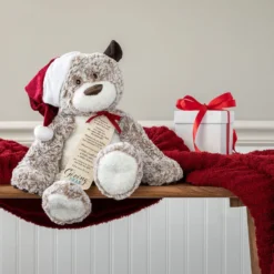 Large Giving Bear In Santa Hat Stuffed Animal, 16" -Hallmark Toys Shop Large Giving Bear in Santa Hat Stuffed Animal 5004770063 03