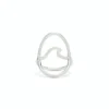 Pura Vida Statement Wave Silver Ring, Size 6