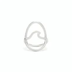 Pura Vida Statement Wave Silver Ring, Size 6