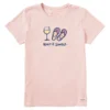 Life Is Good Keep It Simple Women's Pink T-Shirt, Small
