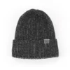 Britt’s Knits Black Ribbed Knit Men's Beanie Hat