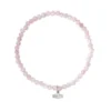 Mini Faceted Rose Quartz Beaded Stacking Bracelet