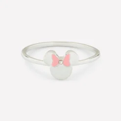 Pura Vida Delicate Minnie Mouse Silver Ring, Size 6