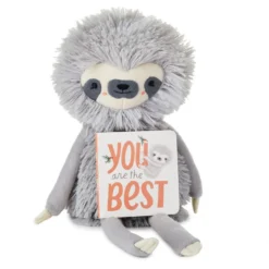 Hallmark MopTops Sloth Stuffed Animal With You Are The Best Board Book