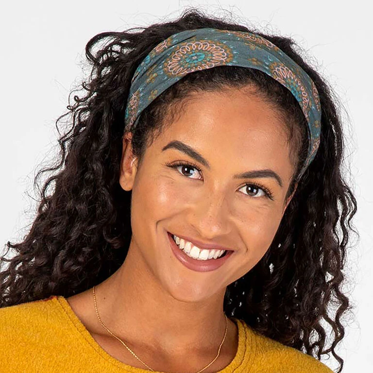 Natural Life Teal/Gold Medallion Boho Bandeau 2 Natural Life Teal/Gold Medallion Boho Bandeau - Image 2