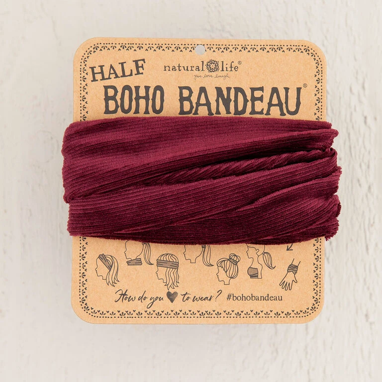 Natural Life Wine Corduroy Boho Bandeau 1 Natural Life Wine Corduroy Boho Bandeau