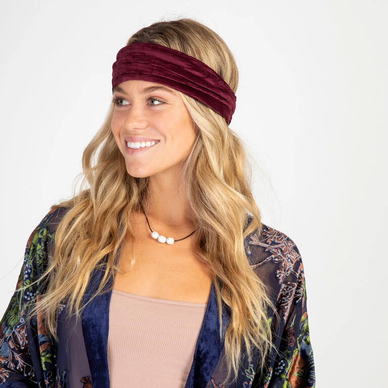 Natural Life Wine Corduroy Boho Bandeau 2 Natural Life Wine Corduroy Boho Bandeau - Image 2