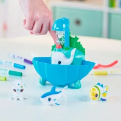 Crayola® Scribble Scrubbie Ocean Pets Lagoon Coloring Set -Hallmark Toys Shop Ocean Animal Figurines Color and Wash Creative Toy 11CRA2030 03