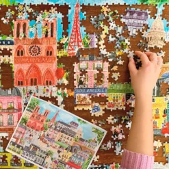 Eeboo Paris In A Day 1000-Piece Jigsaw Puzzle -Hallmark Toys Shop Paris in a Day 1000Piece Jigsaw Puzzle PZTPD2 04