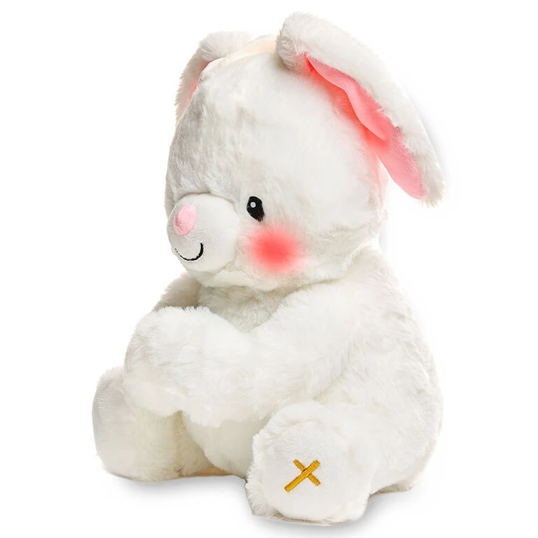 Paws For Prayer Bunny Stuffed Animal With Music And Light, 10" H 3 Paws For Prayer Bunny Stuffed Animal With Music And Light, 10" H - Image 3