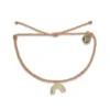 Pura Vida Chasing Rainbows Charm On Almond Braided Bracelet