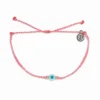 Pura Vida Eye Bead Charm On Pink Bracelet
