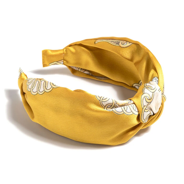 Shiraleah Knotted Yellow Fabric Headband 1 Shiraleah Knotted Yellow Fabric Headband