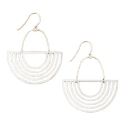 Solar Ray Silhouette Sterling Silver Earrings