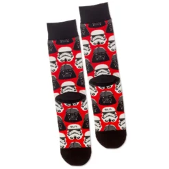 Hallmark Star Wars™ Darth Vader™ And Stormtrooper™ Helmet Novelty Crew Socks -Hallmark Toys Shop Star Wars Darth VaderStormtrooper Crew Socks 1SHP2162 03