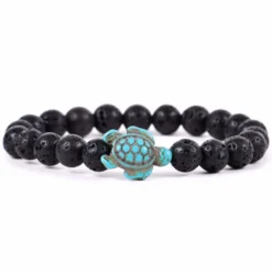 Fahlo Lava Stone Turtle Journey Bracelet