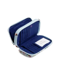 Vera Bradley RFID All-in-One Crossbody In Sea Air Floral -Hallmark Toys Shop Vera Bradley Blue Painted Floral Pattern Crossbody Purse 2845516705 03