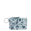 Vera Bradley Zip ID Case In Perennials Gray