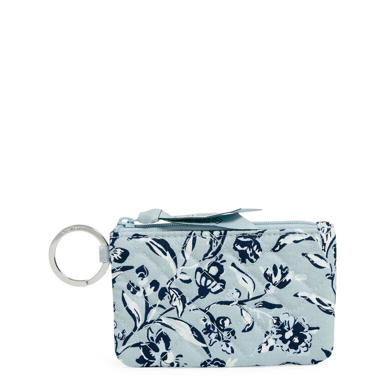 Vera Bradley Zip ID Case In Perennials Gray 1 Vera Bradley Zip ID Case In Perennials Gray