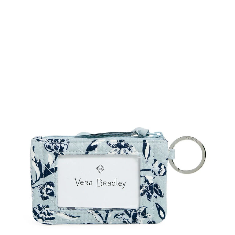 Vera Bradley Zip ID Case In Perennials Gray 2 Vera Bradley Zip ID Case In Perennials Gray - Image 2