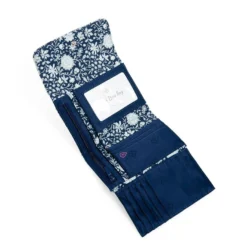 Vera Bradley RFID Riley Compact Wallet In Perennials Gray -Hallmark Toys Shop Vera Bradley GrayNavy Floral Print Small Wallet 2842915290 03